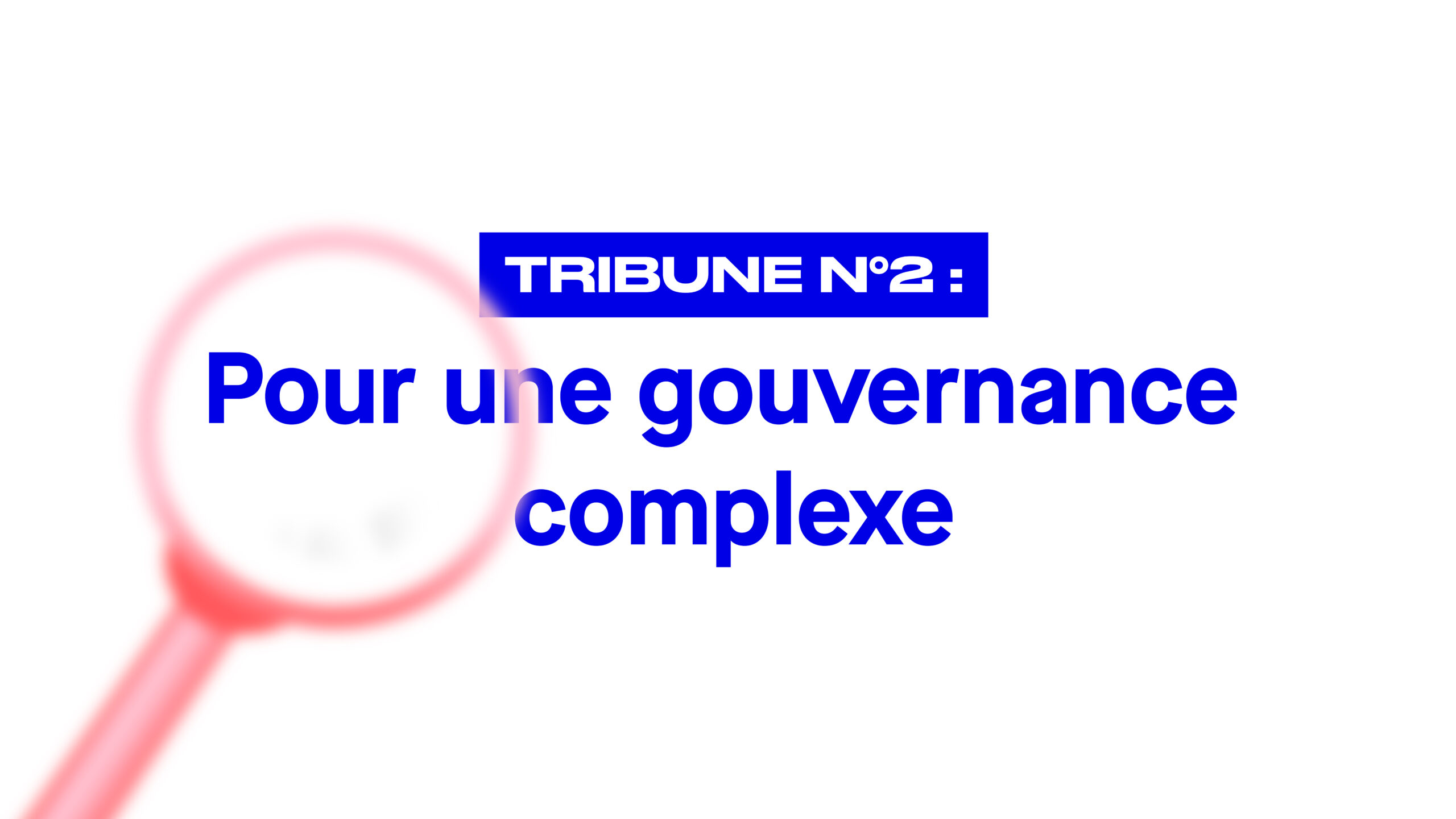 Tribune 2 : Pour une gouvernance complexe